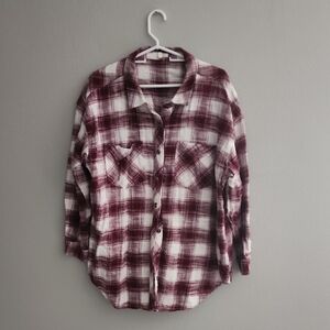 Plaid Button-Up Shirt